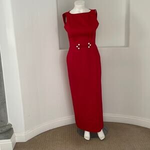 En Français By Huey Waltzer Maxi Evening Party Dress Size 14 Vintage 90s